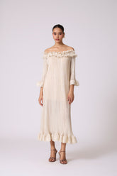 Micayla Dress - Metallic Ivory